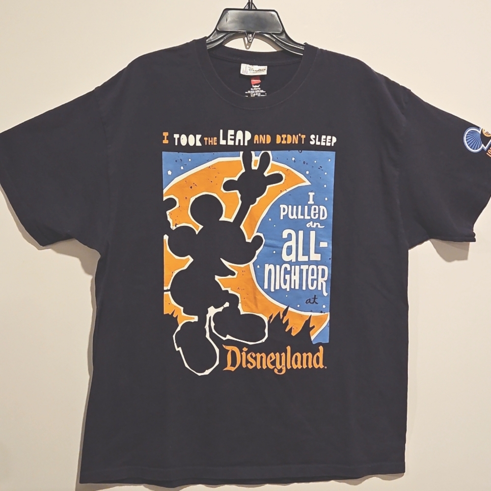 Disney Parks 'I pulled an all nighter at Disneyland' Leap Year 2012 Tee XL